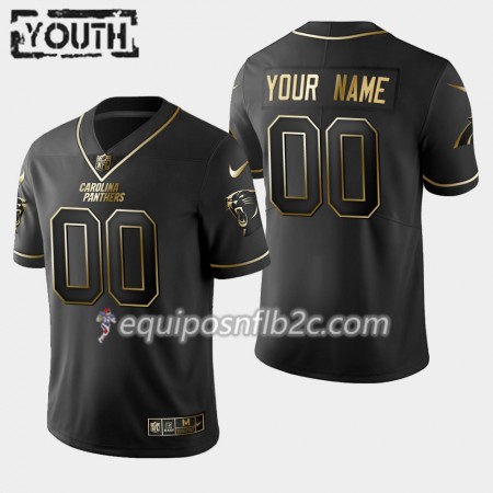 Camiseta Niño NFL Carolina Panthers Personalizar Nike Negro Golden Edition